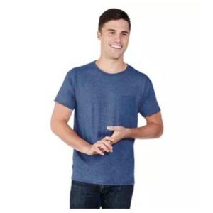 Fruit of the Loom Flex Easy-Care Pocket Crewneck Tee (Blue Medium)